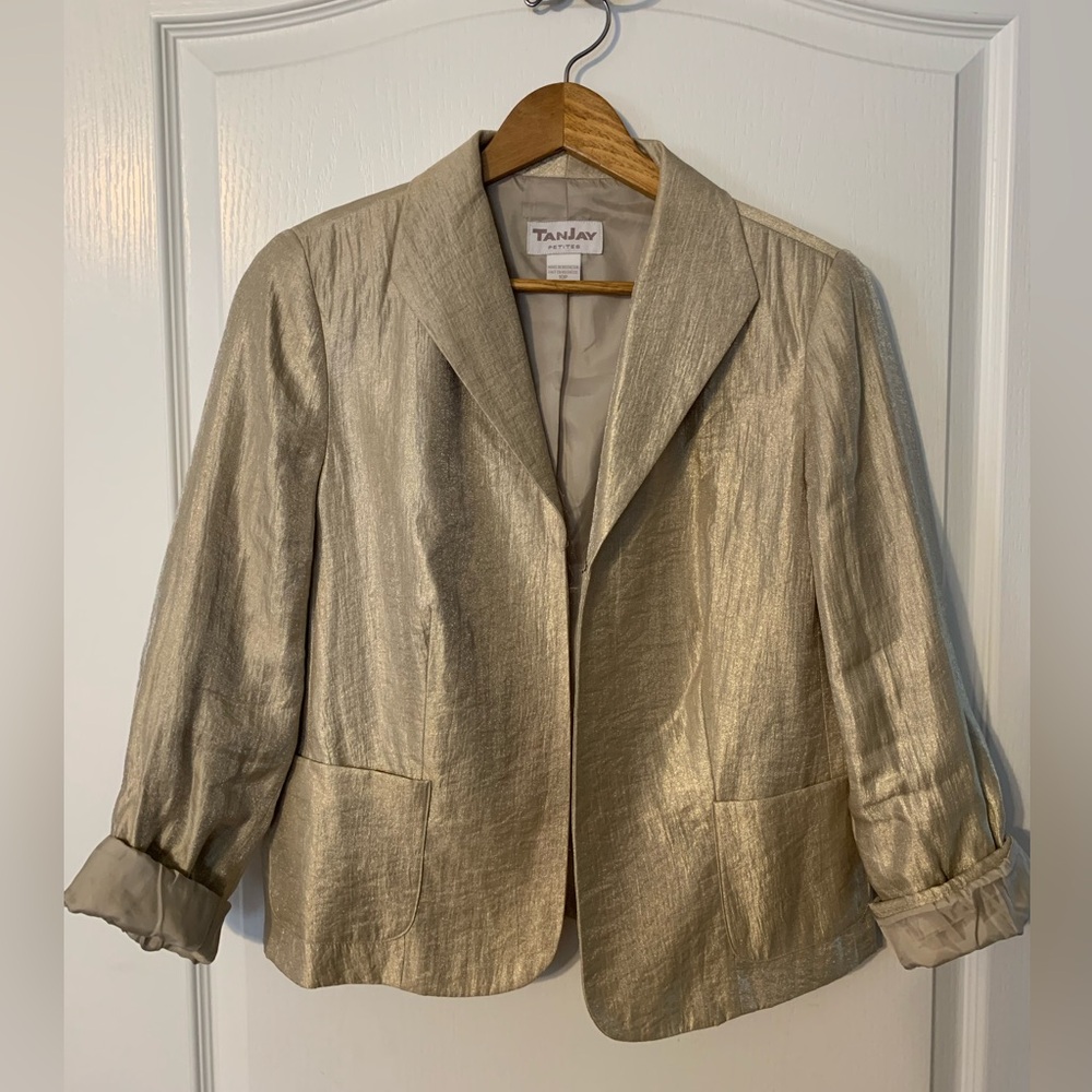 TanJay Metallic Gold Blazer